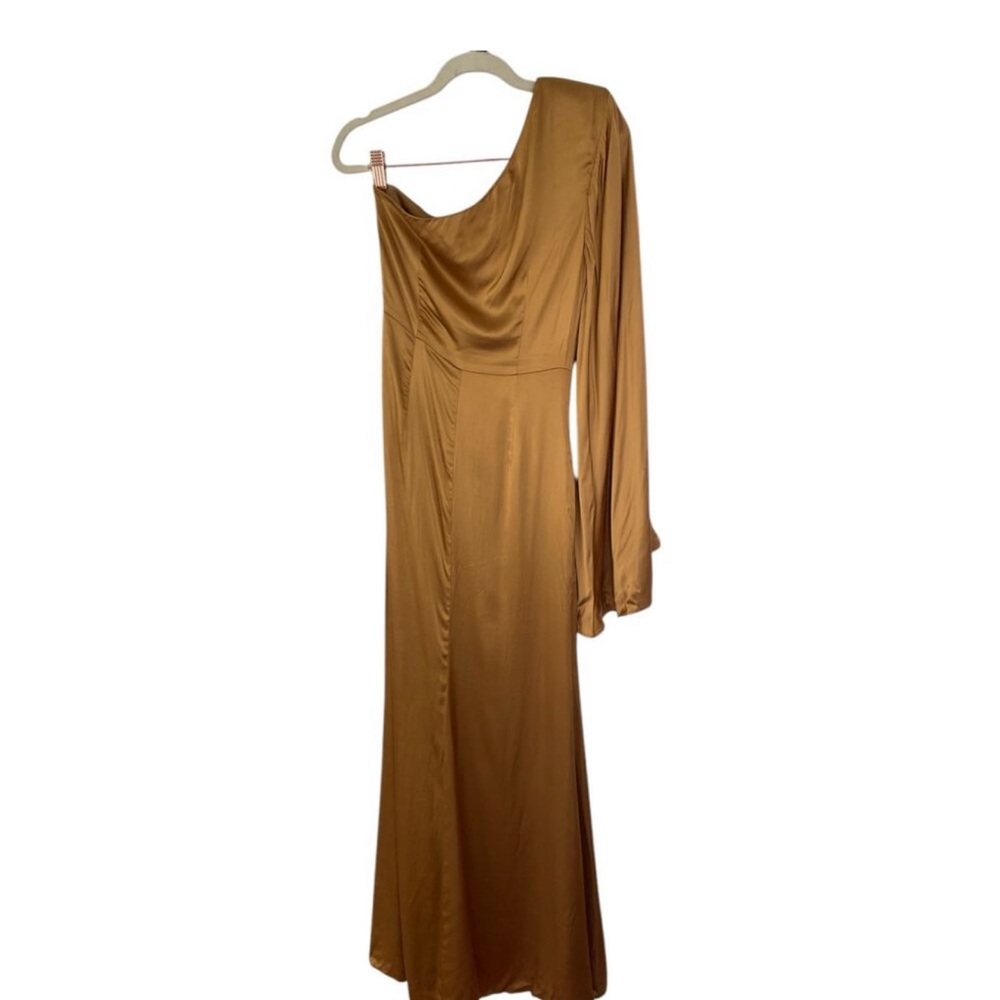 Michael Costello x REVOLVE Mae Gown Maxi Satin One Shoulder Formal Classy Small - Picture 10 of 12